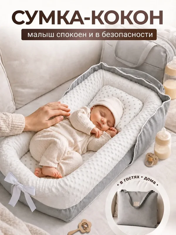 Кокон кроватка для новорожденных